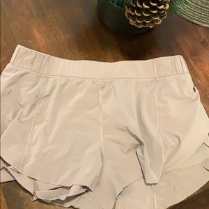Light mauve lululemon shorts - home stretch style